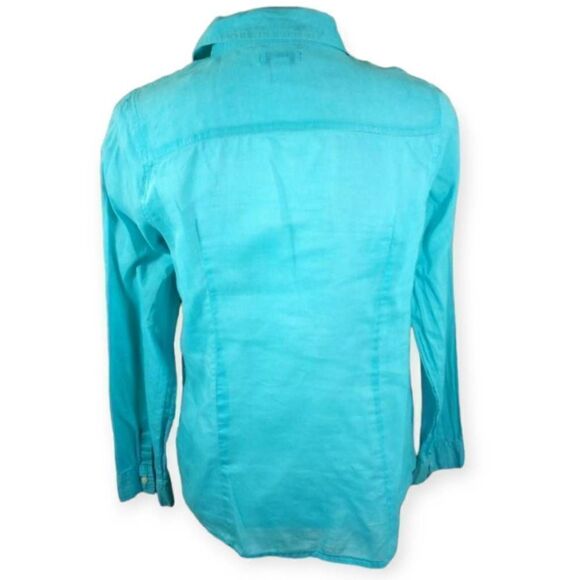 OLD NAVY TURQUOISE BUTTON DOWN SHIRT SZ.S GUC - Picture 2 of 4